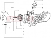 PIAGGIO Cylinder head and induction pipe