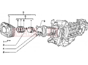 PIAGGIO Cylinder-piston-wrist pin, assy