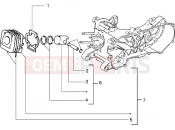 PIAGGIO Cylinder-piston-wrist pin, assy
