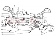 PIAGGIO Handlebars and driving mirror cover
