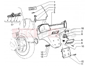 PIAGGIO Licence plate holder and case compartment lamp