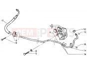 PIAGGIO Super Hexagon GTX 180 Caliper- rear brake pipe