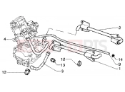 PIAGGIO Super Hexagon GTX 180 Cooling piping