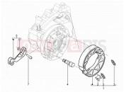 PIAGGIO Typhoon 125 4T 2V Rear brake - Brake jaw