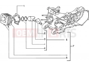 PIAGGIO Typhoon 50 (U.S.A.) CYLINDER-PISTON-WRIST PIN, ASSY