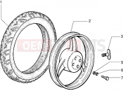 PIAGGIO Velofax rear wheel - tyre