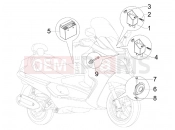 PIAGGIO X Evo 125 Remote control switches - Battery - Horn