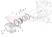 PIAGGIO X10 125 4V I.E. Cylinder-piston-wrist pin unit