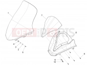 PIAGGIO X10 125 4V I.E. Windshield - Glass
