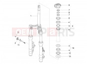 PIAGGIO X10 500 4V I.E. Fork/steering tube - Steering bearing unit