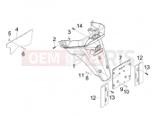 PIAGGIO X7 125 Rear cover - Splash guard