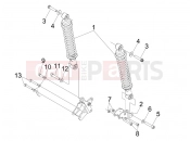 PIAGGIO X7 125 Rear suspension - Shock absorber/s