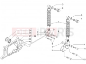 PIAGGIO X8 125 Premium Rear suspension - Shock absorber/s
