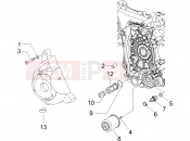 PIAGGIO X8 200 Flywheel magneto cover - Oil filter