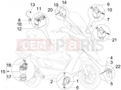 PIAGGIO X8 400 ie Remote control switches - Battery - Horn