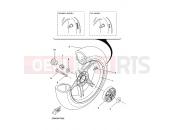YAMAHA Aerox 50 YQ 50 YQ50L AEROX (3C6K) 2007 REAR WHEEL