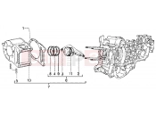 PIAGGIO Cylinder-piston-wrist pin, assy