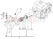 PIAGGIO X9 500 Cylinder-piston-wrist pin, assy