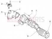 PIAGGIO X9 500 Evolution ABS Union pipe-throttle body-injector