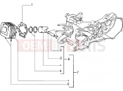 PIAGGIO Cylinder-piston-wrist pin, assy