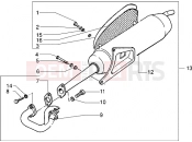 PIAGGIO Zip 50 RST catalytic silencer