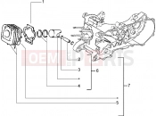 PIAGGIO Cylinder-piston-wrist pin, assy