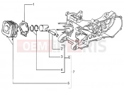 PIAGGIO Cylinder-piston-wrist pin, assy
