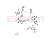 YAMAHA YFM 250 Big Bear YFM250 YFM25BW BIG BEAR 1P09 2007 FRONT SUSPENSION & WHEEL