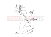 YAMAHA YFM 250 Big Bear YFM250 YFM25BW BIG BEAR 1P09 2007 STEERING HANDLE & CABLE