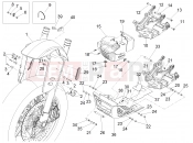 APRILIA Caponord 1200 Rally Front mudguard-Pillar