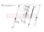 APRILIA Classic / Red Rose 50 front fork 92-93 - stem