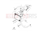 YAMAHA YFM 700 Grizzly YFM700FWAD YFM7FGPW GRIZZLY 700 FI 3B43 2007 RADIATOR & HOSE