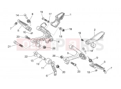 APRILIA RS 125 2T Front footrests