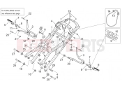 APRILIA RS 250 2T Saddel support - Rear foot rests
