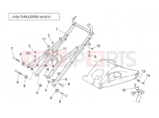 APRILIA RS 250 2T Saddel supp./Swing arm-Chall.Vers.