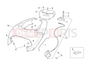 APRILIA RSV 1000 Rear body - Rear fairing