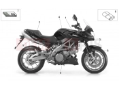 APRILIA Shiver 750 GT Plate set-decal-op.handbooks
