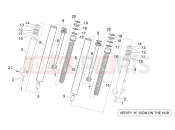 APRILIA Sport City 125-200-250 Kaifa front fork - Hubs, sleeves