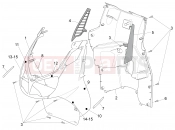 APRILIA Sport City Street 300 4T 4V Front body - Internal shield