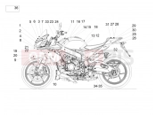 APRILIA Tuono V4 1100 Factory (ZD4TYH) Plate set and decal