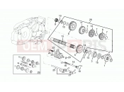 APRILIA RX 50 (3 - 5 seb.) driven shaft 5 speed gearbox