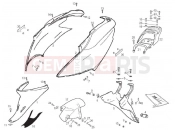 derbi Atlantis 50 2T Bullet Rear cover - Splash guard