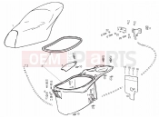 DERBI Atlantis 50 4T Saddle - Helmet compartment