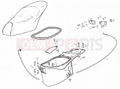 DERBI Atlantis 50 2T Bullet Saddle - Helmet compartment