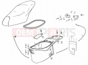 derbi Atlantis 50 4T & Atlantis 100 4T Saddle - Helmet compartment