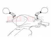 DERBI Boulevard 125 4T rearview mirror