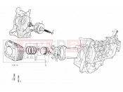 DERBI Boulevard 200 4T Drive shaft - Cylinder - Piston