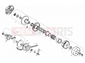 derbi GP 50 variator assembly