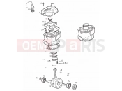 DERBI GPR 50 Racing Drive shaft - Cylinder - Piston