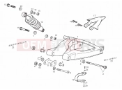 DERBI GPR 50 Racing Swing arm - Shock absorber